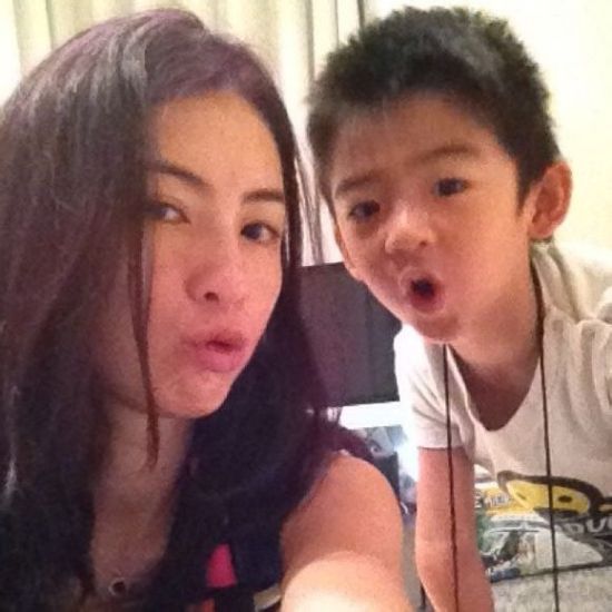 张柏芝又带Lucas外出游玩