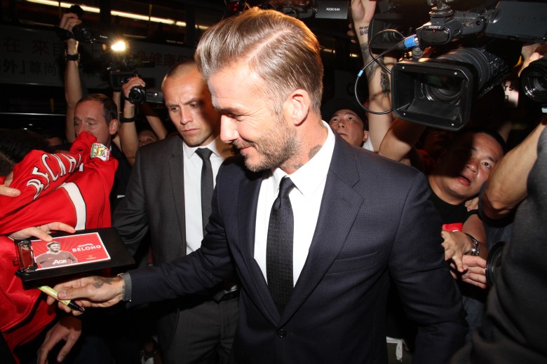 2016年6月25日,香港,大卫·贝克汉姆(david beckham),关之琳,温碧霞与