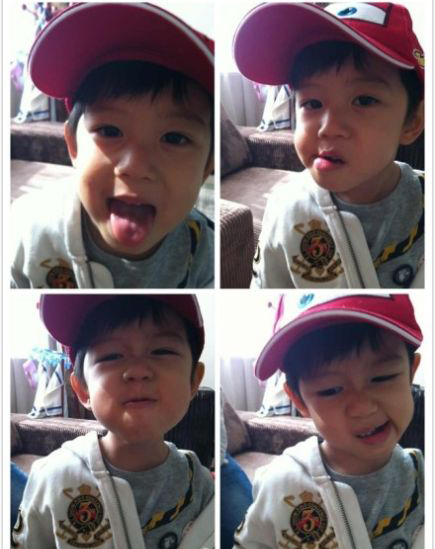 林志颖儿子呆萌 盘点娱圈宝贝