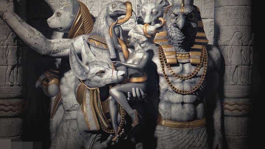 水果姐MV变身埃及艳后与蛇共舞