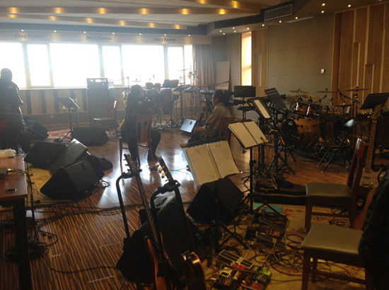 录音现场。
