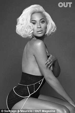 碧昂斯金发裸胸拍杂志照 致敬玛丽莲 梦露