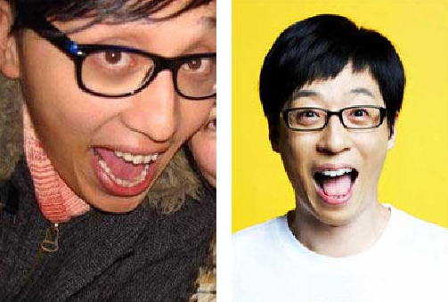 华少撞脸刘在石 华少撞脸刘在石