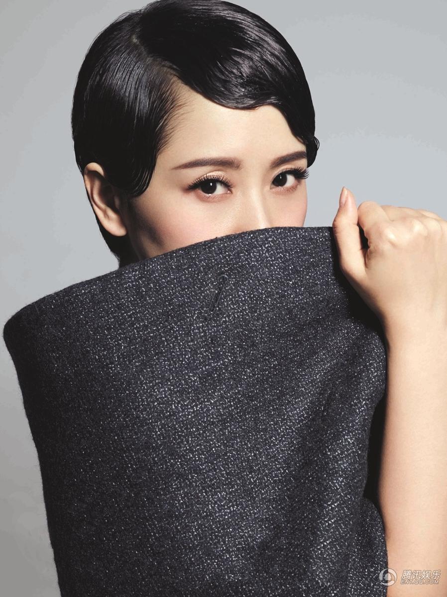 海清穿蕾丝大片曝光 性感时尚半遮面