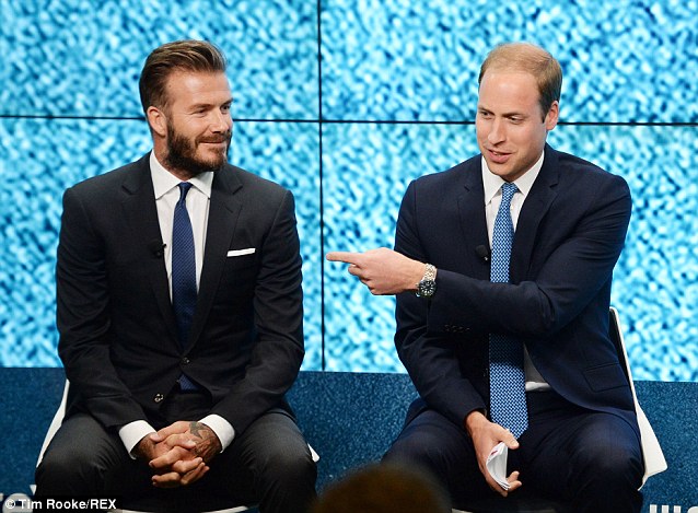 威廉王子同小贝共同出席保护野生生物活动