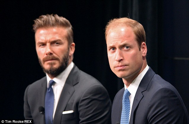 威廉王子同小贝共同出席保护野生生物活动