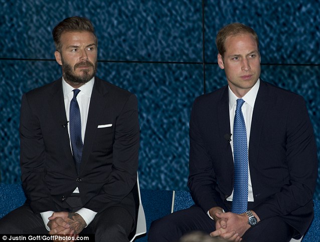 威廉王子同小贝共同出席保护野生生物活动