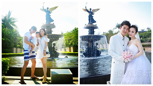 故地重游当年婚纱照拍摄地