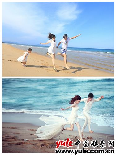 故地重游当年婚纱照拍摄地