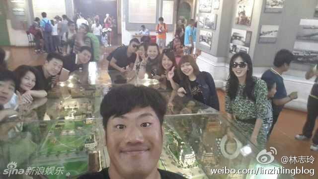 林志玲哈尔滨半日游 碎花短裙长腿吸睛