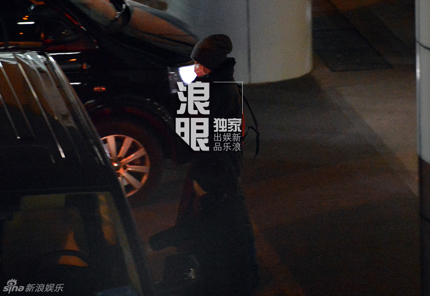 王菲与谢霆锋度假后回京 天寒裹紧大衣