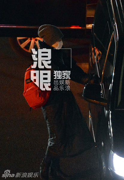 王菲与谢霆锋度假后回京 天寒裹紧大衣