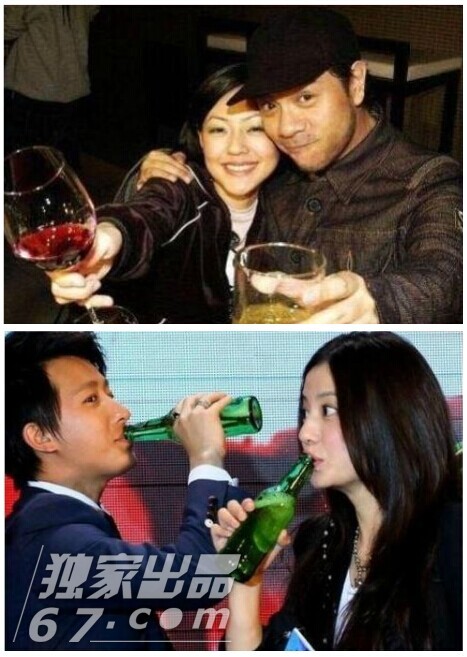 女星豪饮照PK：范冰冰张柏芝吹瓶 王菲捧巨杯显呆萌