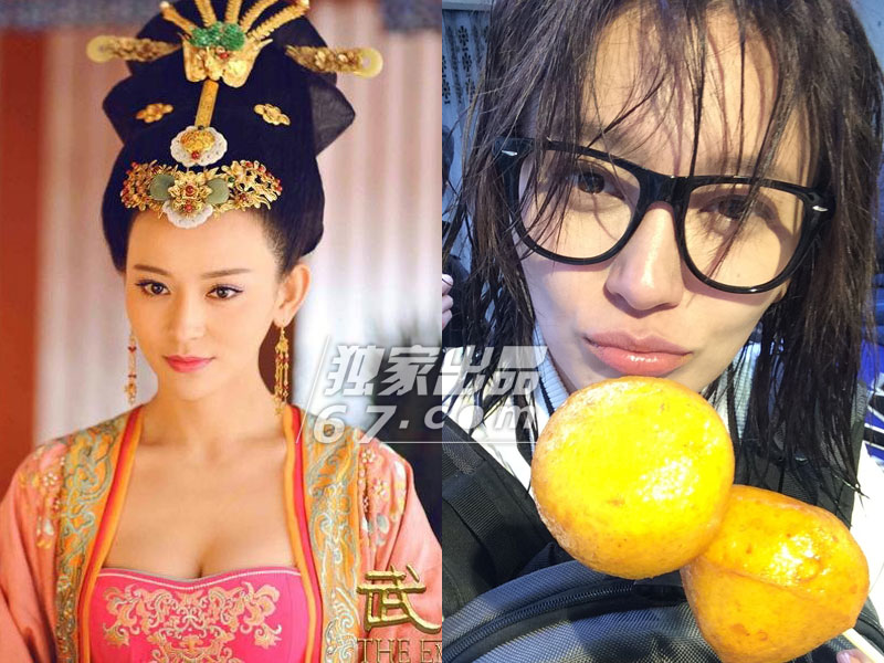 《武媚娘传奇》女星惊悚素颜照PK：张馨予脸黄超周海媚