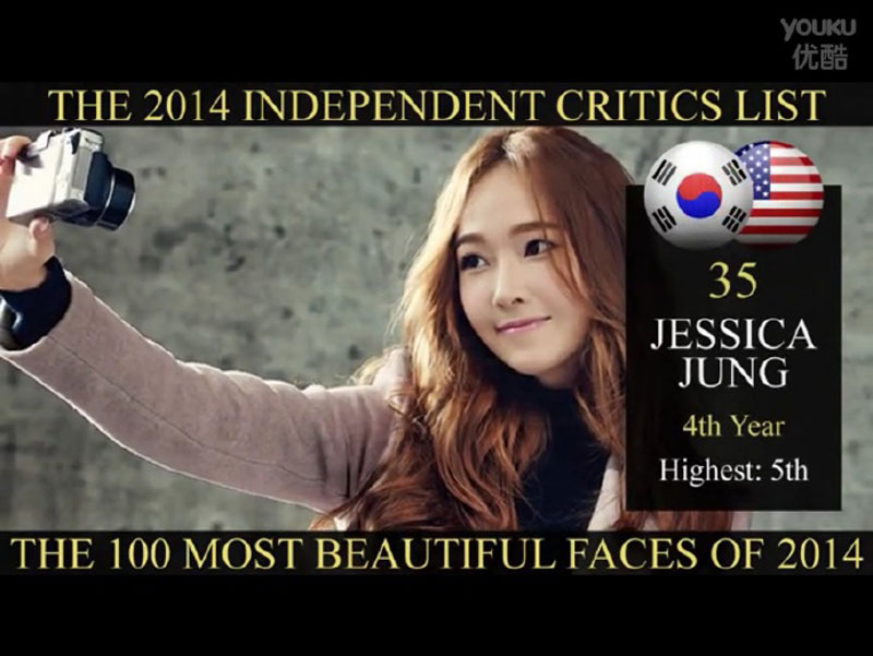 图揭2014全球最美脸蛋：韩女星夺冠 刘亦菲艳压范冰冰