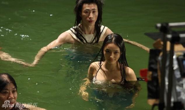《美人鱼》片场