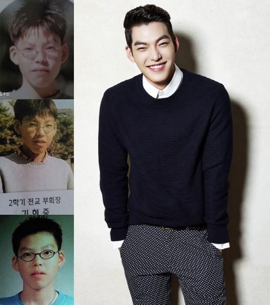图揭韩国男神容貌进化论：金宇彬幼年照难辨认