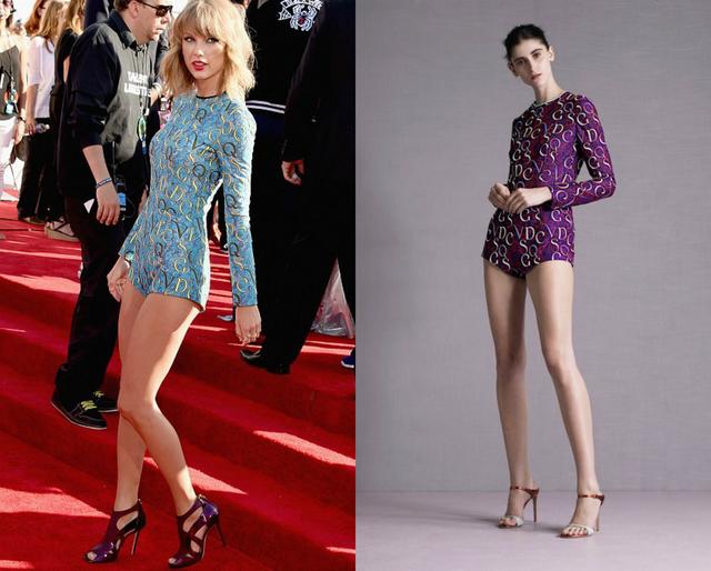 吐槽欧美红毯最差穿衣榜：泰勒泳装搭配大妈鞋女神范儿不再
