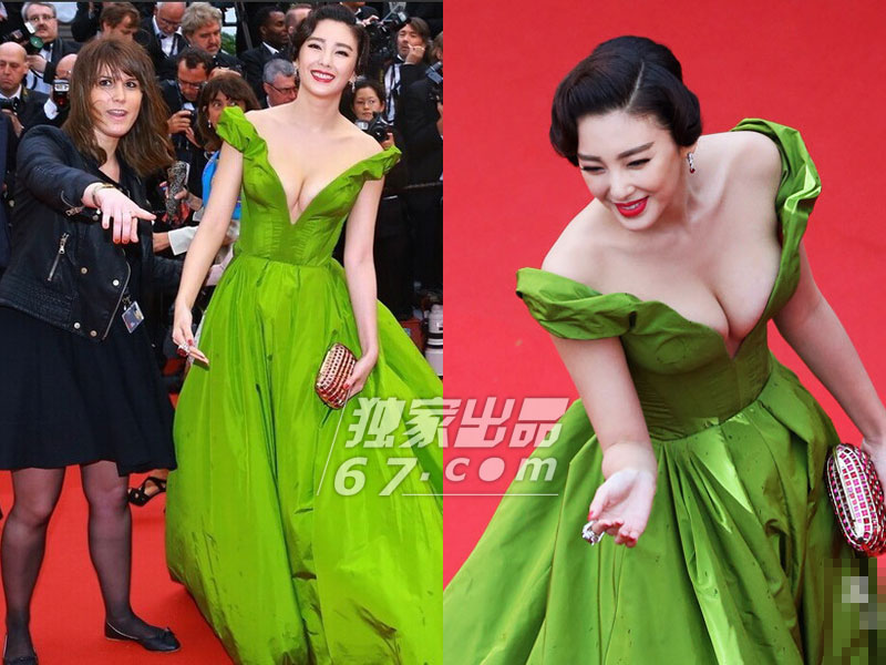 观女星红毯惊魂记：杨幂竖中指表不满 李多海高开叉露厕纸