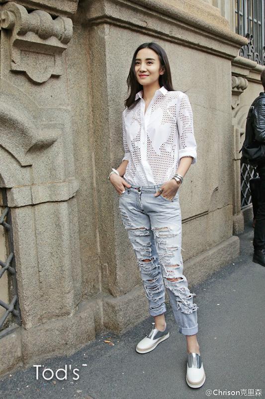2015时装周华人女星造型盘点 昆凌“拖鞋”造型遭吐槽