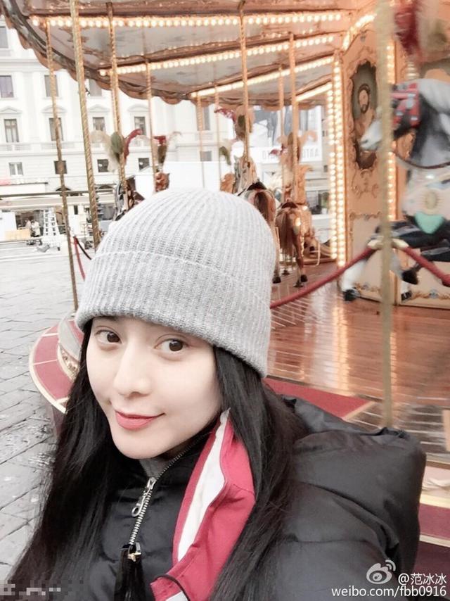 范冰冰晒素颜