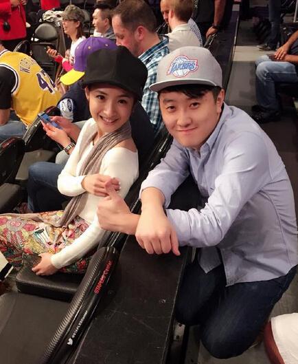 林依晨美国看NBA偶遇粉丝