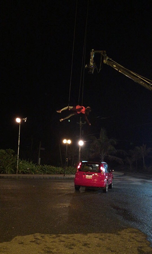 林依晨拍夜戏吊威亚