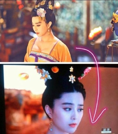 《武媚娘传奇》复播 上图是以前的 下图是复播后的