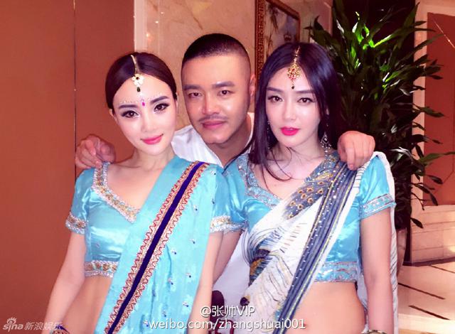 甘薇生日派对 印度风女星惊艳亮相