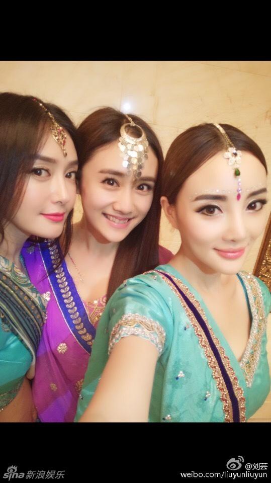 甘薇生日派对 印度风女星惊艳亮相