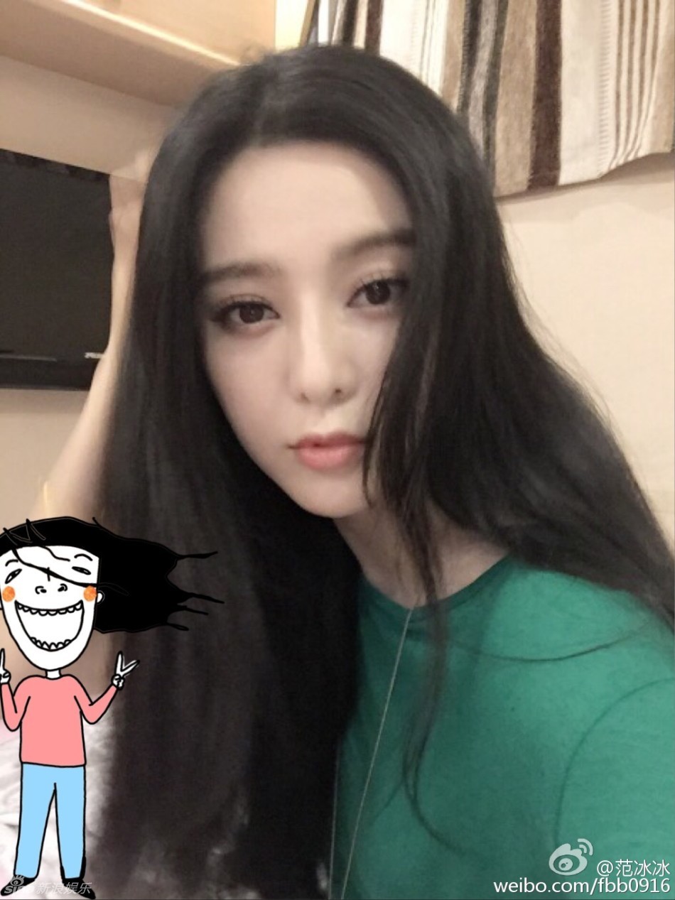 范冰冰疑遭李晨剪坏长发