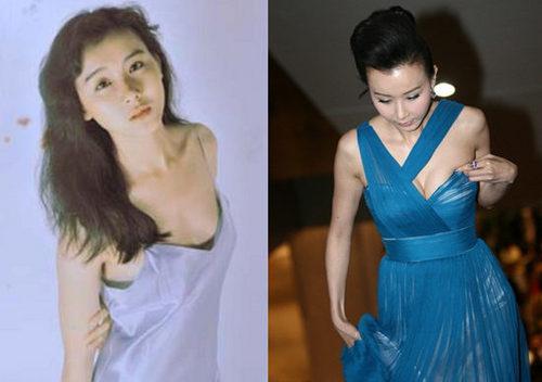 女星事业线伸缩功力PK 杨幂胸器缩水似飞机场 女星事业线伸缩功力PK 杨幂胸器缩水似飞机场