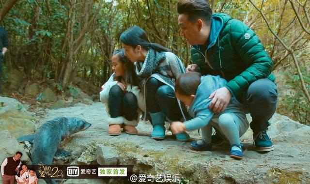 黄磊孙莉昔日婚礼激吻照曝光 全家出游多多宠爱妹妹亲不停