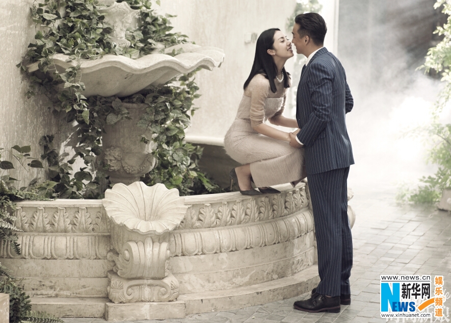 黄磊孙莉幸福拍婚纱照：20年承爱 与你一起