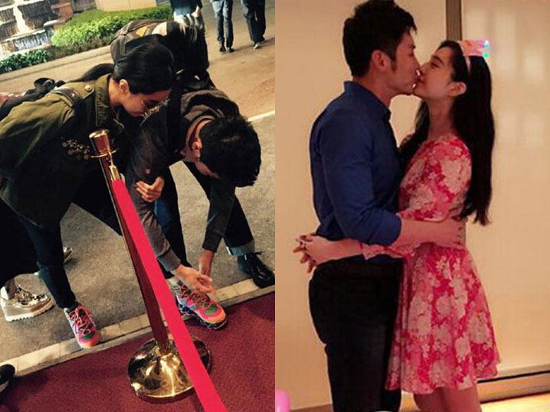 揭娱圈当众亲热虐狗团：李晨弯腰服侍范冰冰 郑恺抗女友