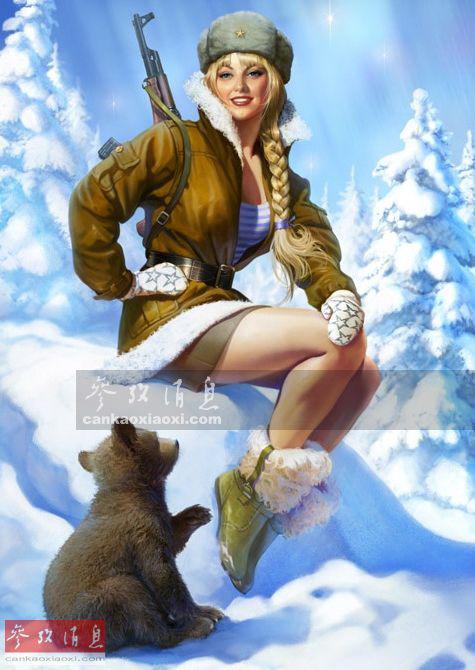 肤白貌美！俄罗斯乌克兰女兵天生丽质