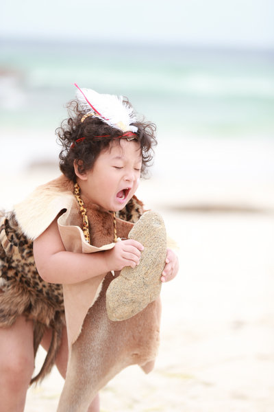 爸爸3澳囧之旅诺一轩轩扮疯狂原始人