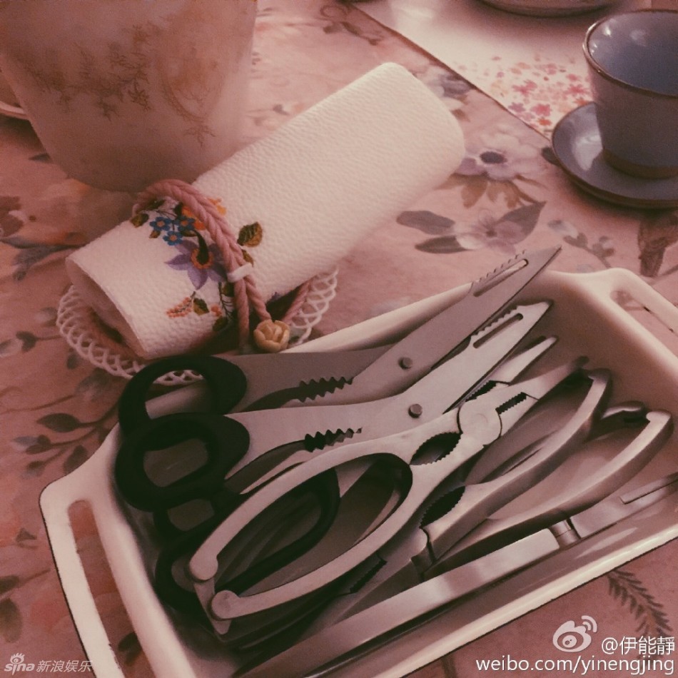 伊能静晒伊府家宴吃螃蟹 室内装修奢华