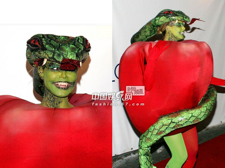 用生命在过万圣节！盘点“万圣女王”超模海蒂历年雷人造型