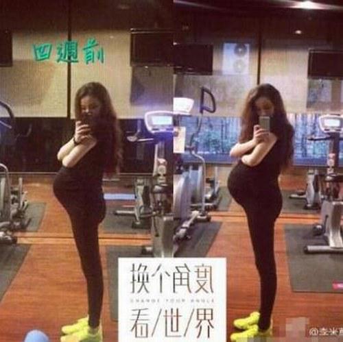 欧弟老婆即将入盆临产 巨肚如球身材纤细