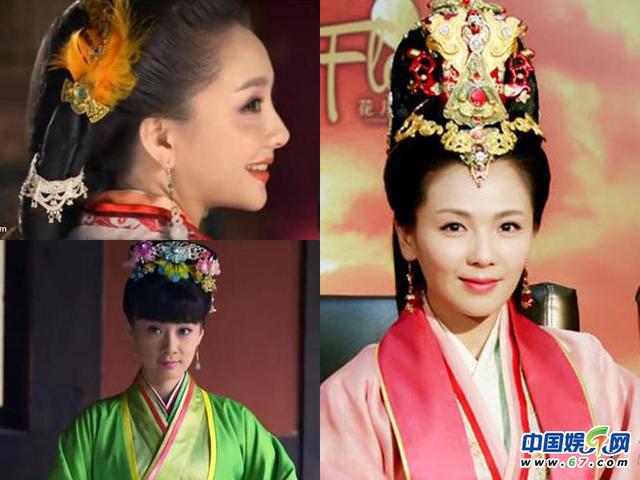 古装剧作死头饰:范冰冰塑料花插满头 古装剧作死头饰:范冰冰塑料花插满头