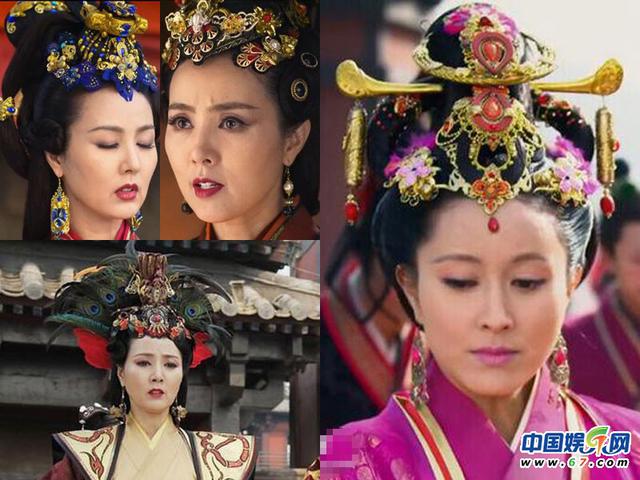 古装剧作死头饰:范冰冰塑料花插满头 古装剧作死头饰:范冰冰塑料花插满头