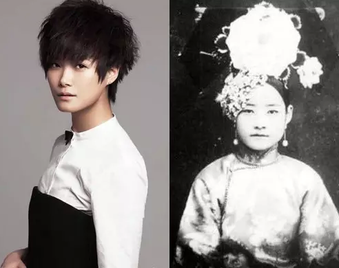 众明星“前世照”曝光 李宇春撞脸清代格格